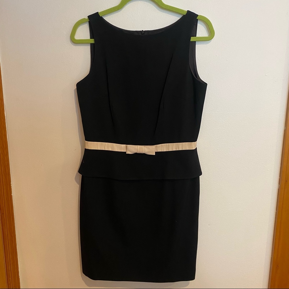 Laundry Shelli Segal Black Peplum Bow Dress